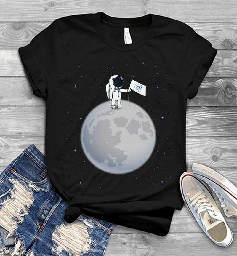 Official Logo To The Moon Cardano For Hodl Mens T-Shirt