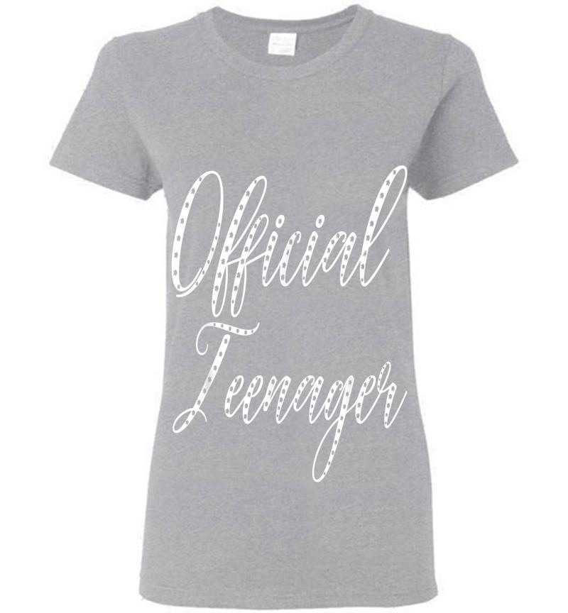 Inktee Store - Official Nager 13 Birth Script Font Birthday Womens T-Shirt Image