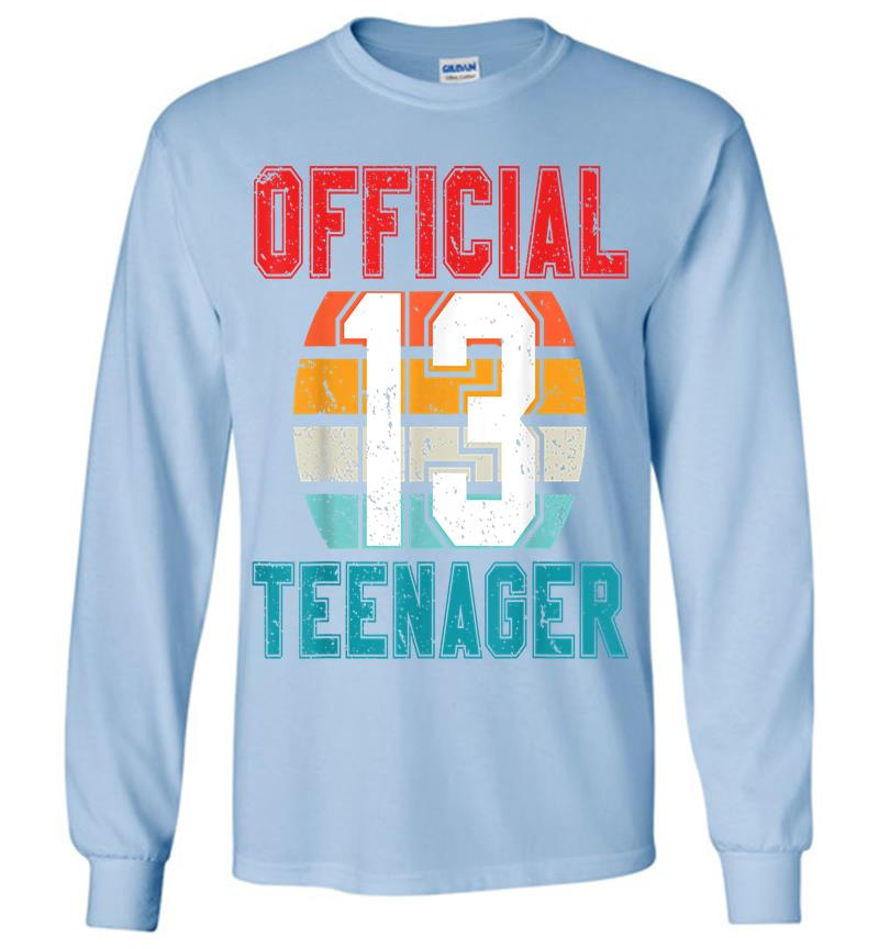 Inktee Store - Official Nager 13 Years Old 13Th Birthday Boys Girl Long Sleeve T-Shirt Image