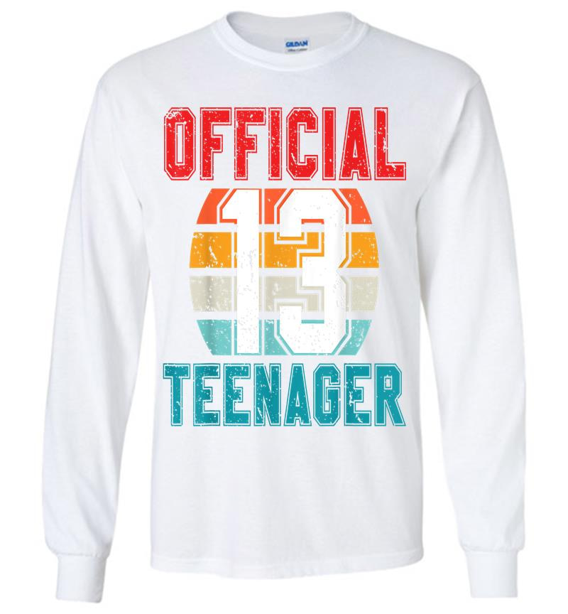 Inktee Store - Official Nager 13 Years Old 13Th Birthday Boys Girl Long Sleeve T-Shirt Image