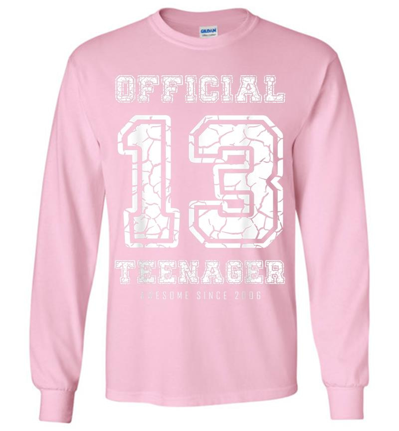 Inktee Store - Official Nager 13 Years Old 13Th Birthday Boys Girls Long Sleeve T-Shirt Image