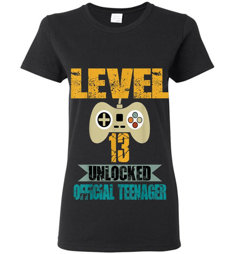 Official Nager 13Th Birthday Level 13 Unlocked Womens T-Shirt