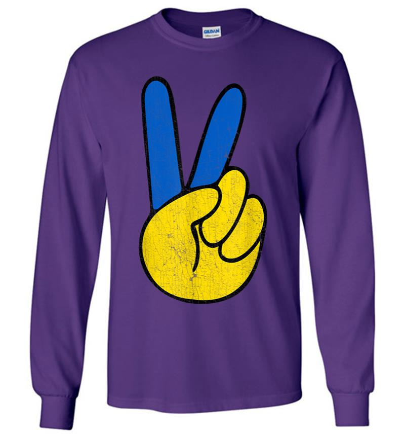 Inktee Store - Peace Ukraine Vintage Long Sleeve T-Shirt Image