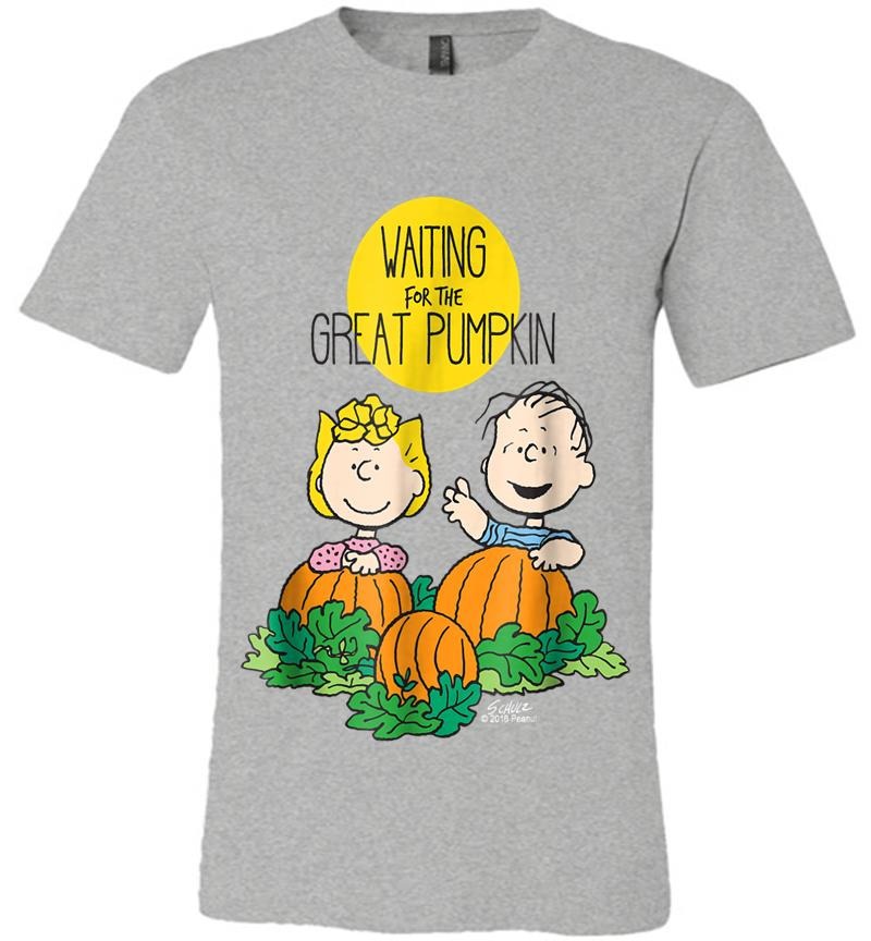 Inktee Store - Peanuts Waiting Great Pumpkin Premium T-Shirt Image