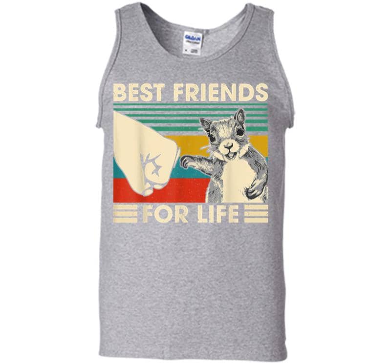 Inktee Store - Retro Vintage Squirrel Best Friend For Life Fist Bump Men Tank Top Image