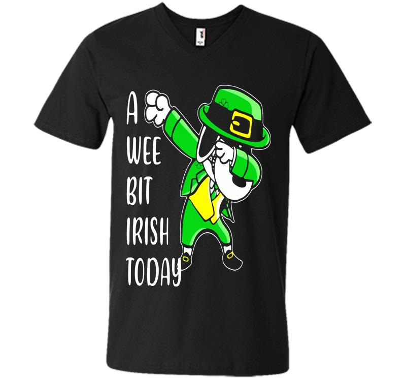 Snoopy A Wee Bit Irish Today Happy Saint Patricks Day V-Neck T-Shirt