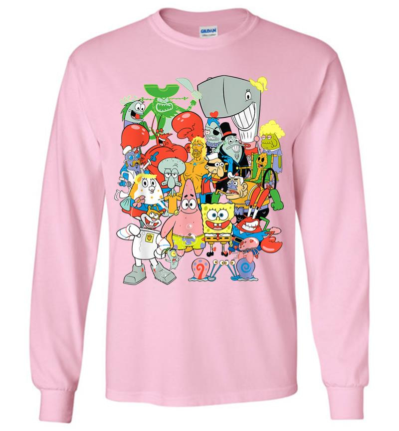 Inktee Store - Spongebob Squarepants Cast Of Characters Long Sleeve T-Shirt Image