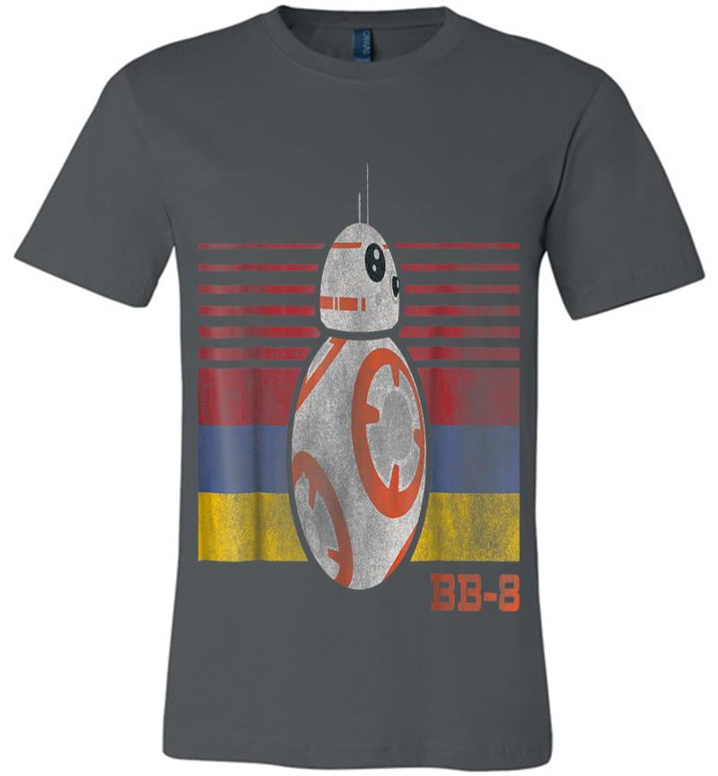 Star Wars Bb-8 Retro Stripes Episode 7 Graphic Premium T-Shirt