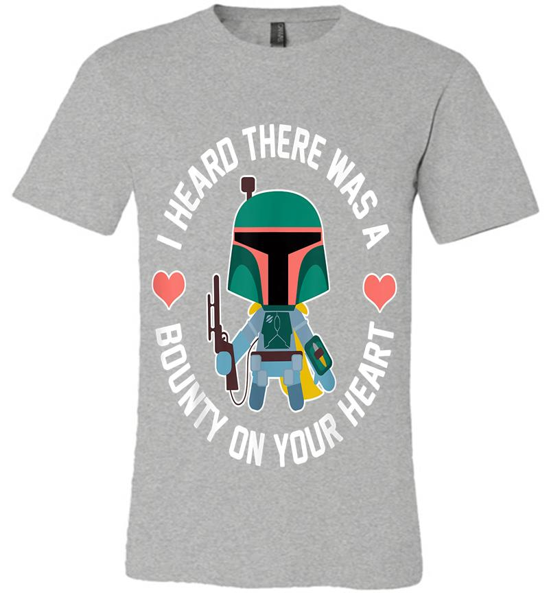 Inktee Store - Star Wars Boba Fett Bounty Heart Valentine'S Graphic Premium T-Shirt Image