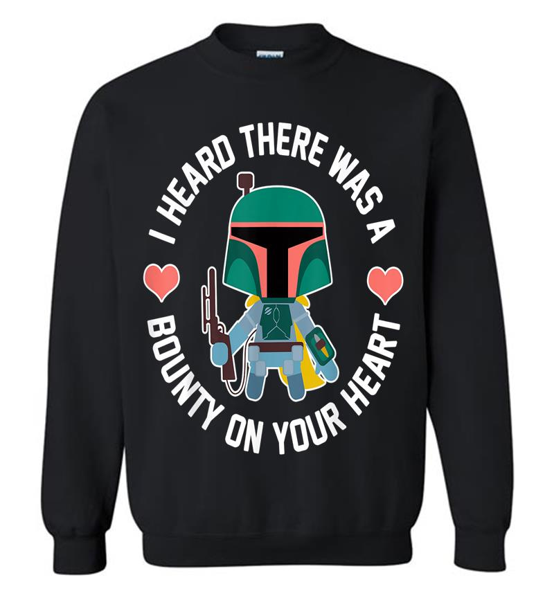 Star Wars Boba Fett Bounty Heart Valentine'S Graphic Sweatshirt