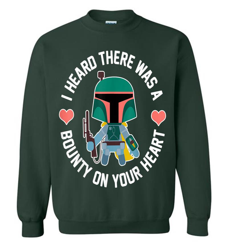 Inktee Store - Star Wars Boba Fett Bounty Heart Valentine'S Graphic Sweatshirt Image