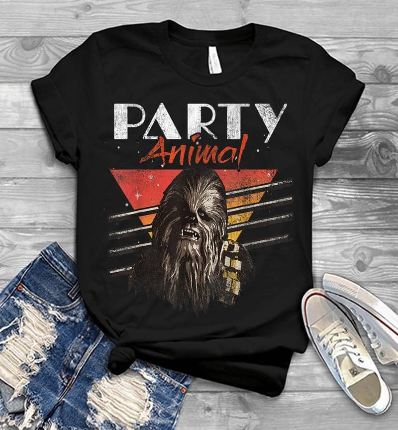 Star Wars Chewbacca Party Animal Vintage Graphic Mens T-Shirt