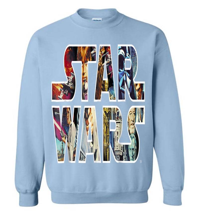 Inktee Store - Star Wars Classic Movie Poster Logo Graphic Sweatshirt Image