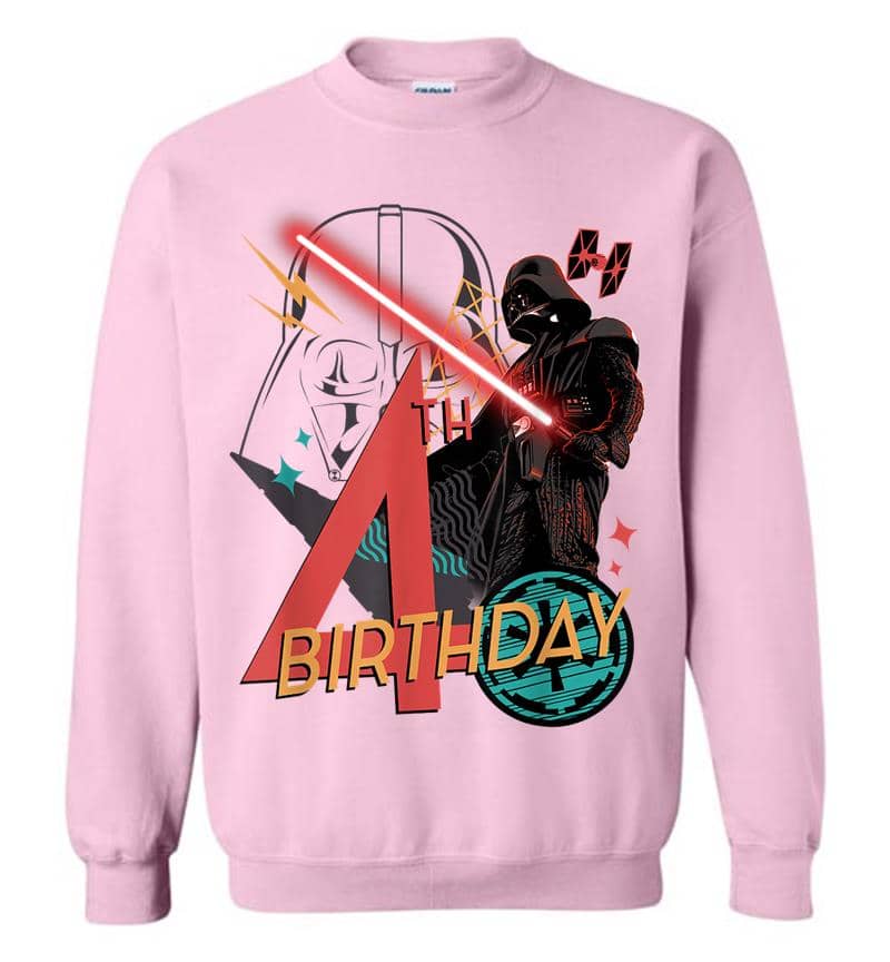 Inktee Store - Star Wars Darth Vader 4Th Birthday Abstract Background Sweatshirt Image