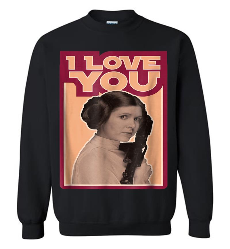 Star Wars Leia I Love You Iconic Ep.5 Quote Graphic Sweatshirt