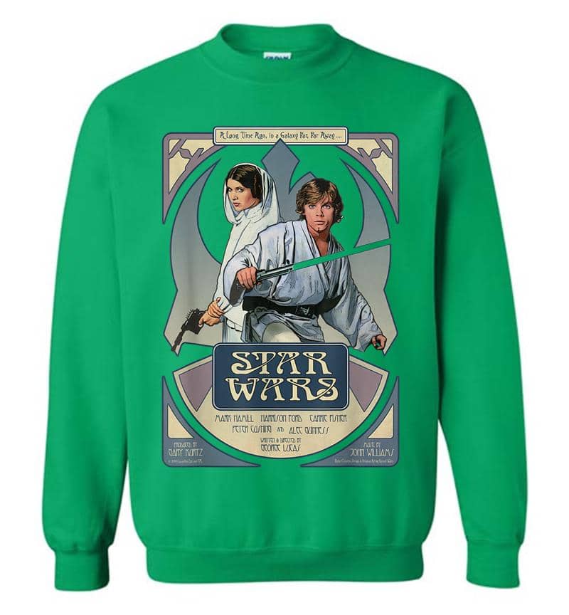 Inktee Store - Star Wars Luke Skywalker Princess Leia Performance Sweatshirt Image