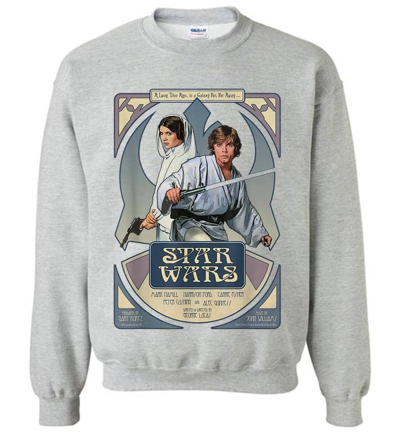 Inktee Store - Star Wars Luke Skywalker Princess Leia Performance Sweatshirt Image