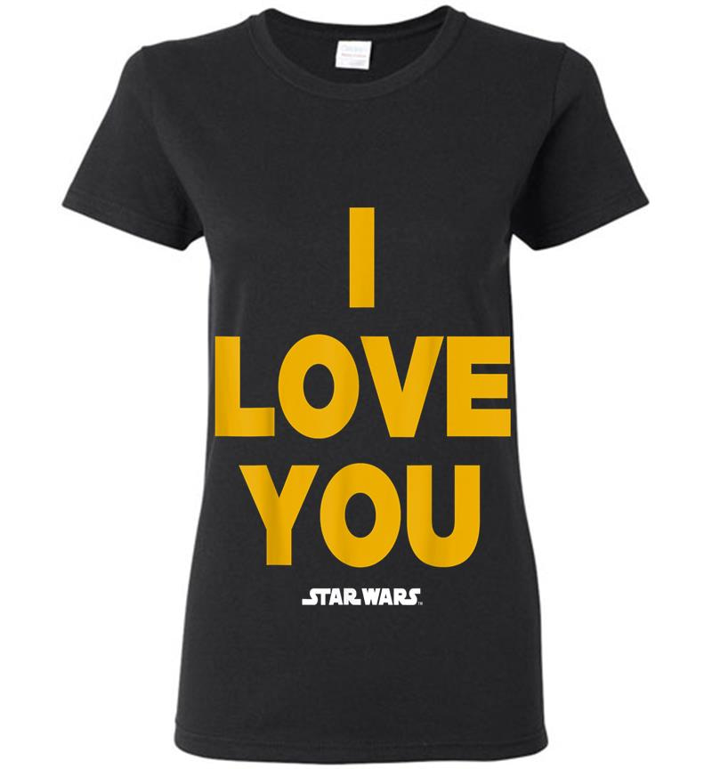 Star Wars Princess Leia I Love You Graphic C1 Womens T-Shirt