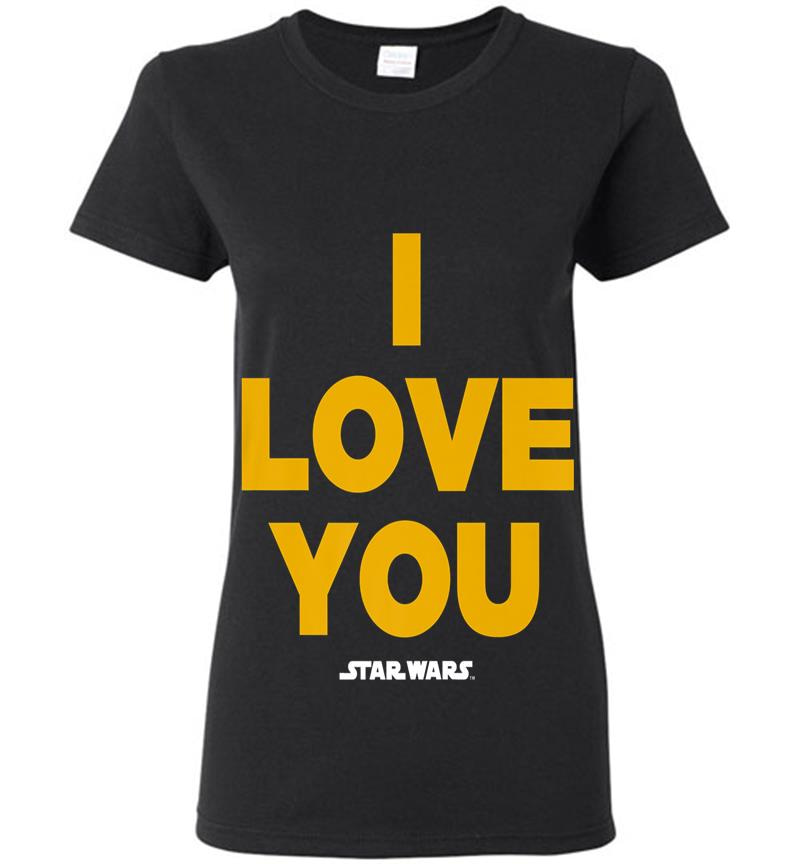 Star Wars Princess Leia I Love You Premium Graphic Womens T-Shirt
