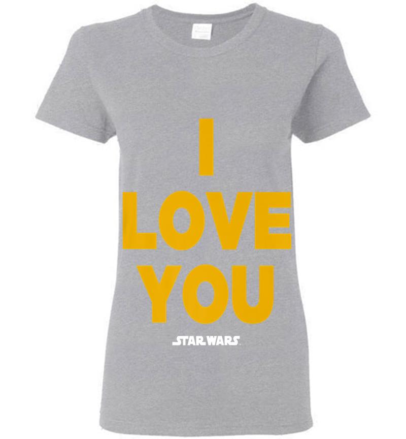 Inktee Store - Star Wars Princess Leia I Love You Premium Graphic Womens T-Shirt Image