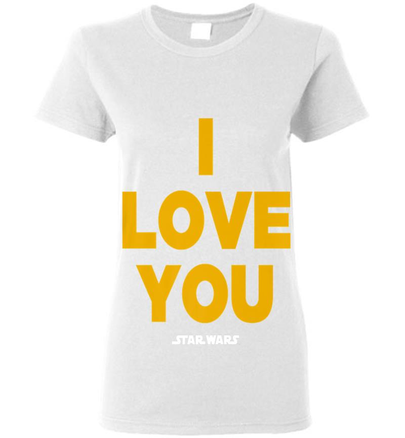 Inktee Store - Star Wars Princess Leia I Love You Premium Graphic Womens T-Shirt Image