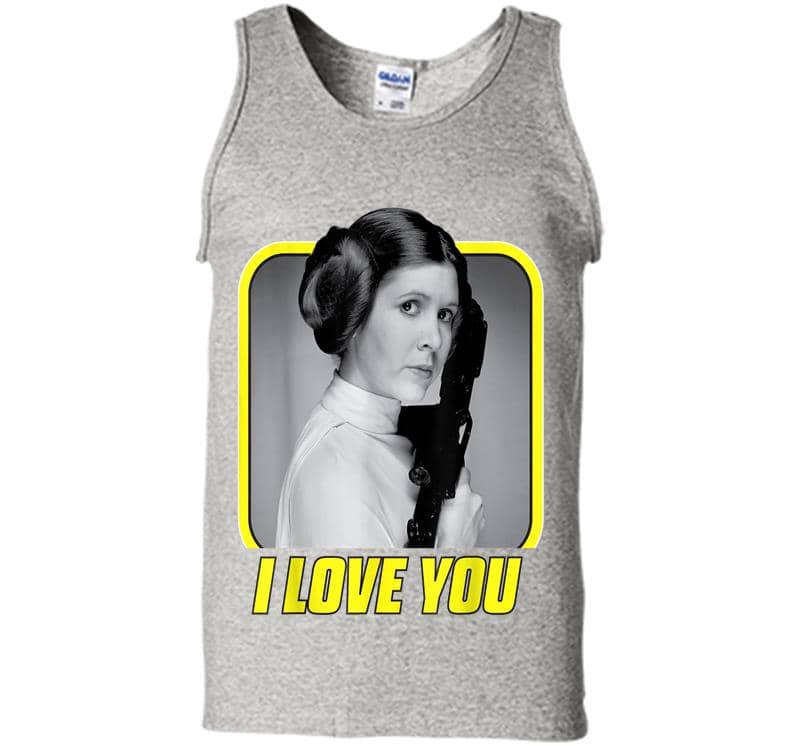 Star Wars Princess Leia I Love You Valentine'S Day Mens Tank Top