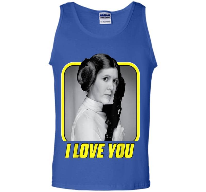 Inktee Store - Star Wars Princess Leia I Love You Valentine'S Day Mens Tank Top Image