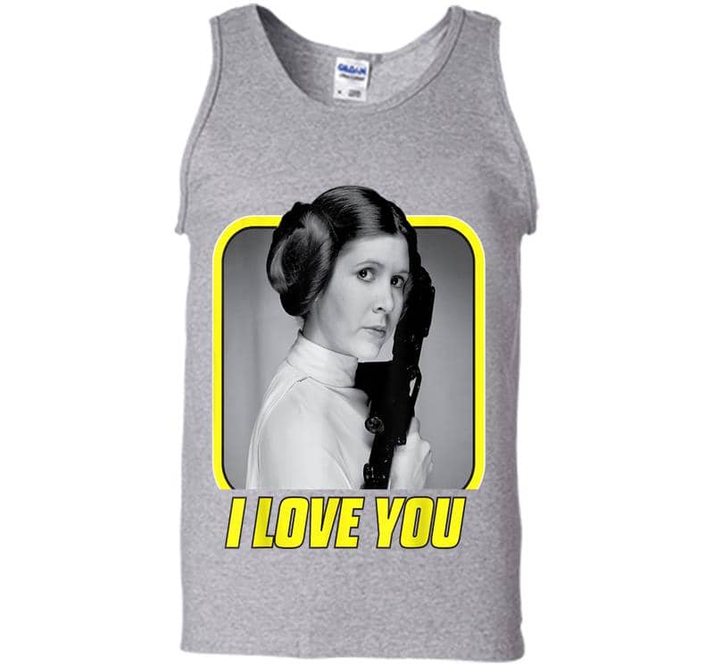Inktee Store - Star Wars Princess Leia I Love You Valentine'S Day Mens Tank Top Image
