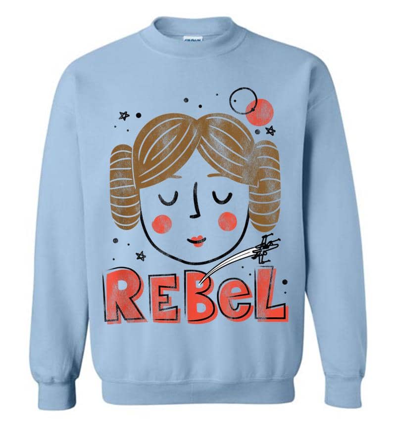 Inktee Store - Star Wars Princess Leia Rebel Doodle Drawing Sweatshirt Image