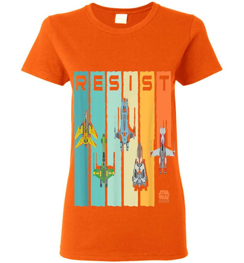 Inktee Store - Star Wars Resistance Fighter Jets Womens T-Shirt Image