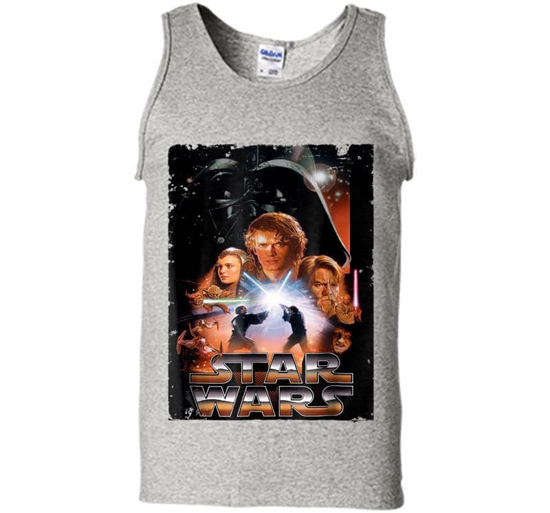 Star Wars Revenge Of The Sith Movie Poster Graphic Mens Tank Top