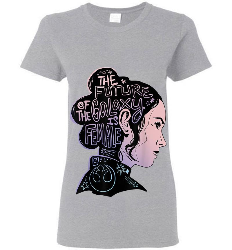 Inktee Store - Star Wars Rey The Future Of The Galaxy Is Female Womens T-Shirt Image