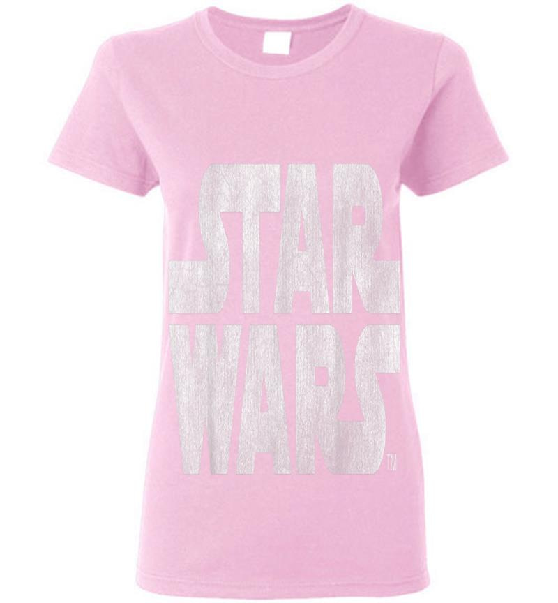 Inktee Store - Star Wars Simple Vintage Logo Graphic Womens T-Shirt Image