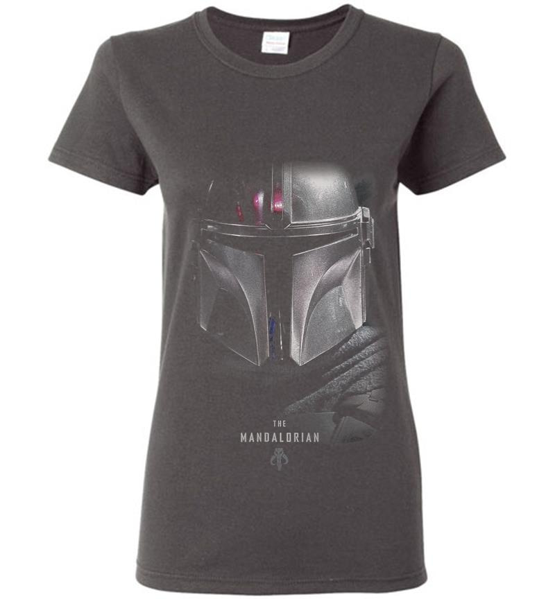 Inktee Store - Star Wars The Mandalorian Dark Portrait Women T-Shirt Image