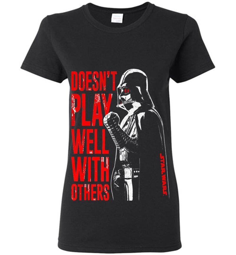 Star Wars Vader Doesnt Play Well Premium Womens T-Shirt