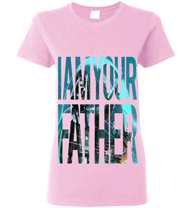 Inktee Store - Star Wars Vader I Am Your Father Art Fill Graphic Womens T-Shirt Image
