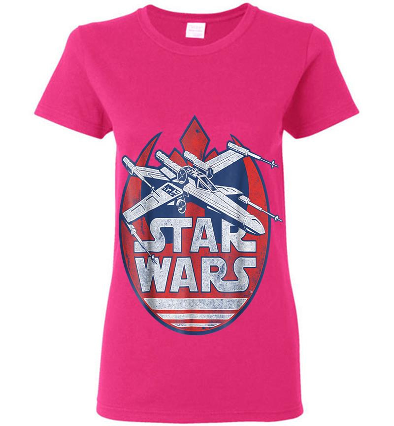 Inktee Store - Star Wars X-Wing Rebel Symbol Vintage Graphic Z1 Womens T-Shirt Image