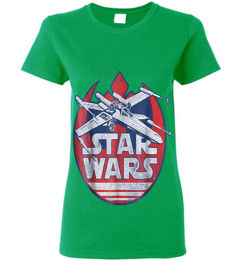 Inktee Store - Star Wars X-Wing Rebel Symbol Vintage Graphic Z1 Womens T-Shirt Image
