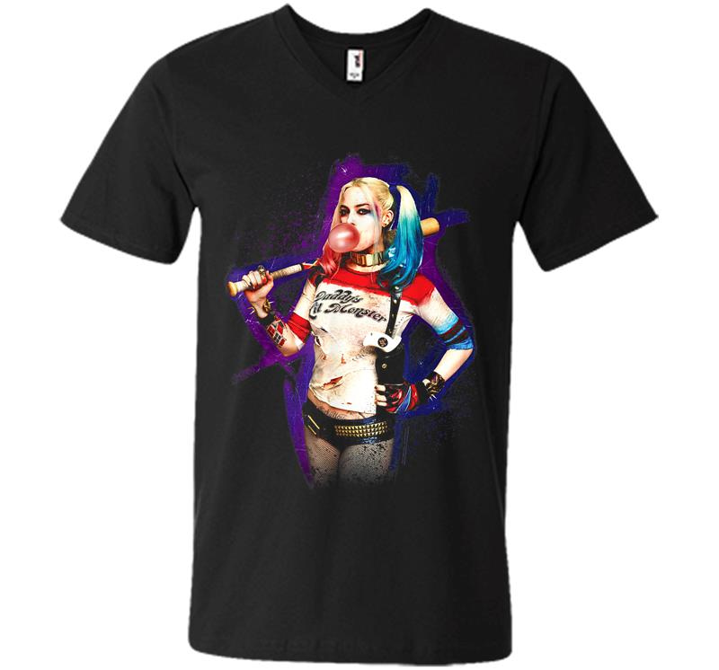 Suicide Squad Harley Quinn Bubble V-Neck T-Shirt