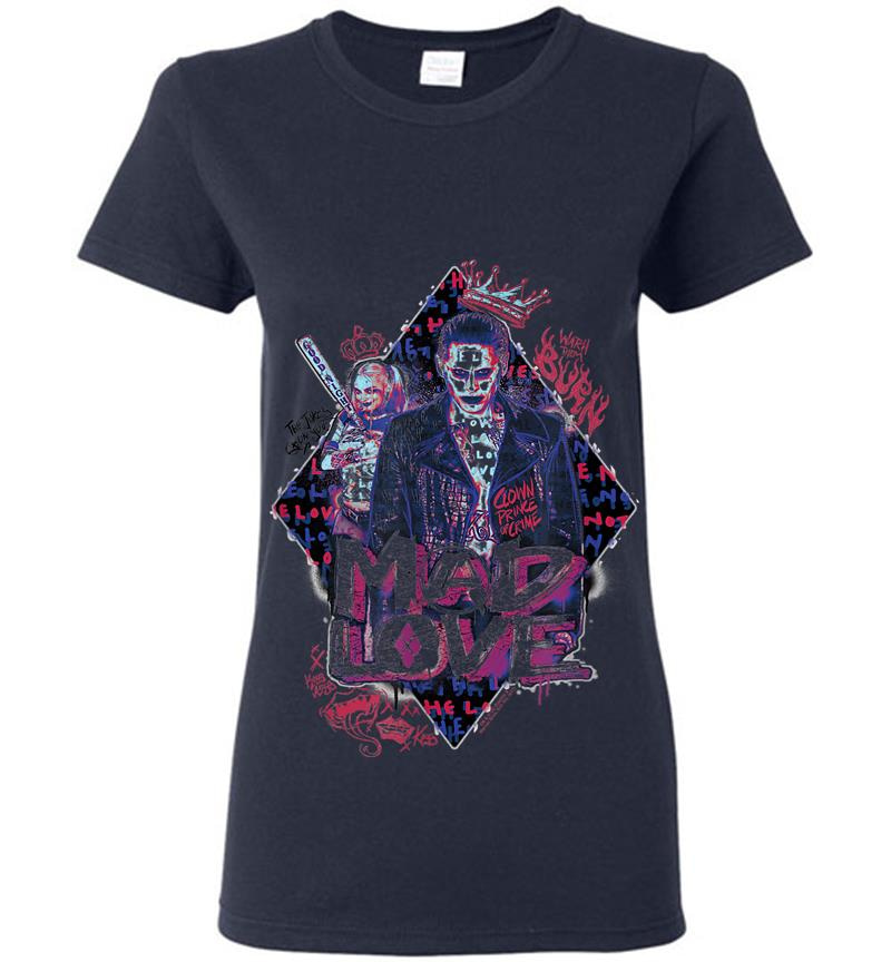 Inktee Store - Suicide Squad Harley Quinn &Amp; Joker Mad Love Womens T-Shirt Image