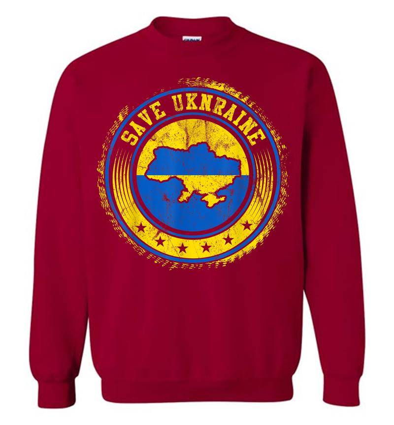 Inktee Store - Support Ukraine Save Ukraine Ukrainian Flag Sweatshirt Image