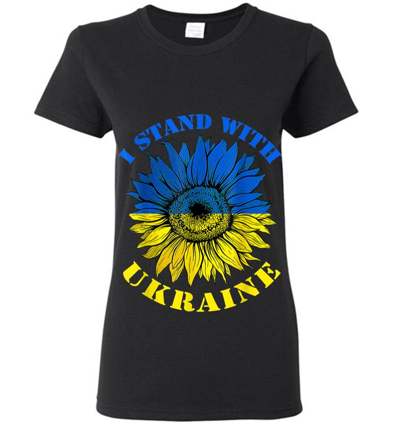 Support Ukraine Stand I With Ukraine Flag Sunflower Women T-Shirt