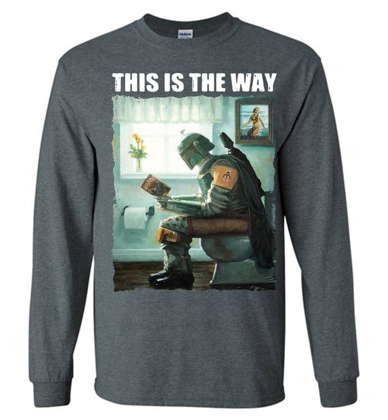 Inktee Store - The Mandalorian Read Harry Potter This Is The Way Long Sleeve T-Shirt Image