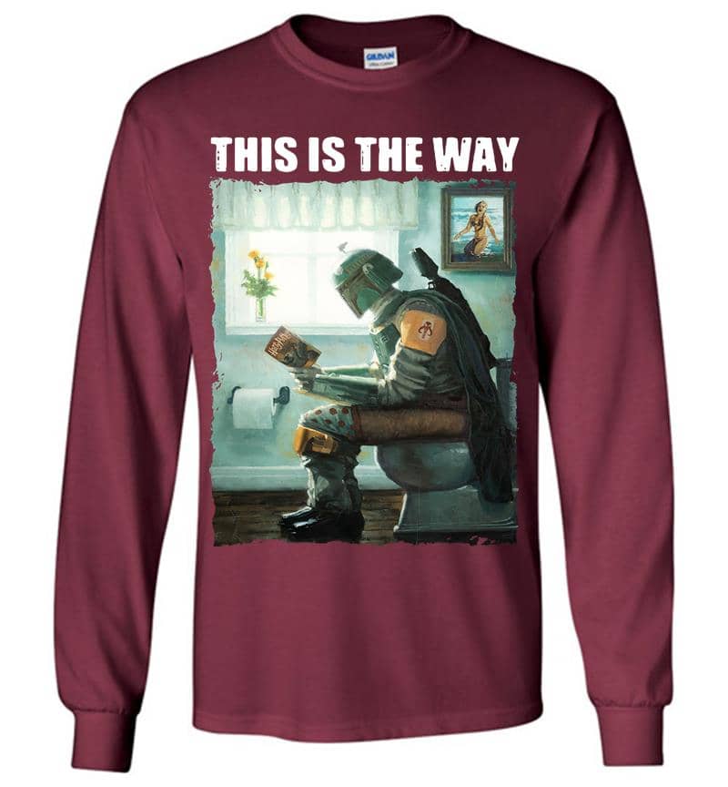 Inktee Store - The Mandalorian Read Harry Potter This Is The Way Long Sleeve T-Shirt Image