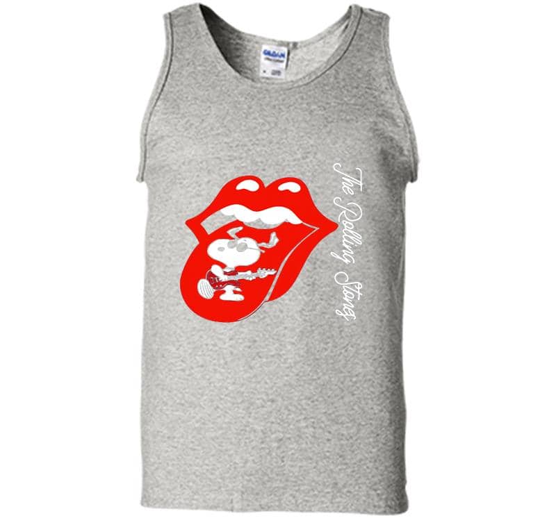 The Rolling Stones And Snoopy Guitar Mens Tank Top