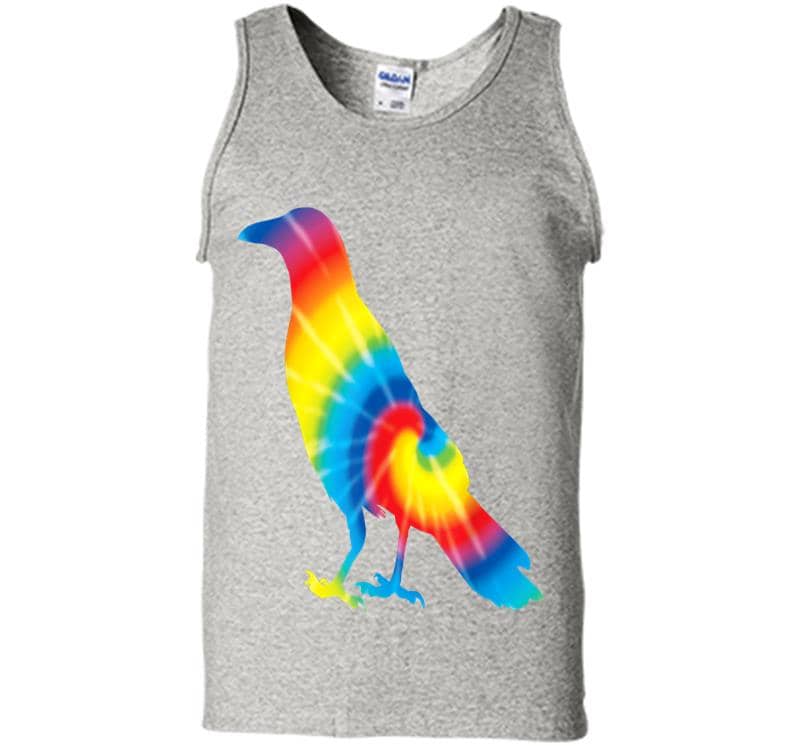 Tie Dye Magpie Rainbow Print Bird Animal Hippie Peace Mens Tank Top