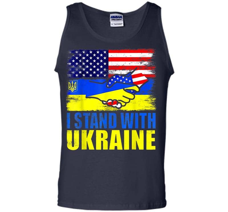 Inktee Store - Ukraine I Stand With Ukraine Ukrainian Flag Support Men Tank Top Image