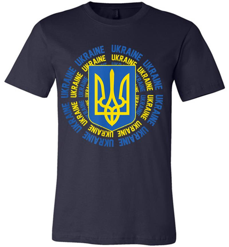 Inktee Store - Ukrainian Flag Vintage Heritage Premium T-Shirt Image