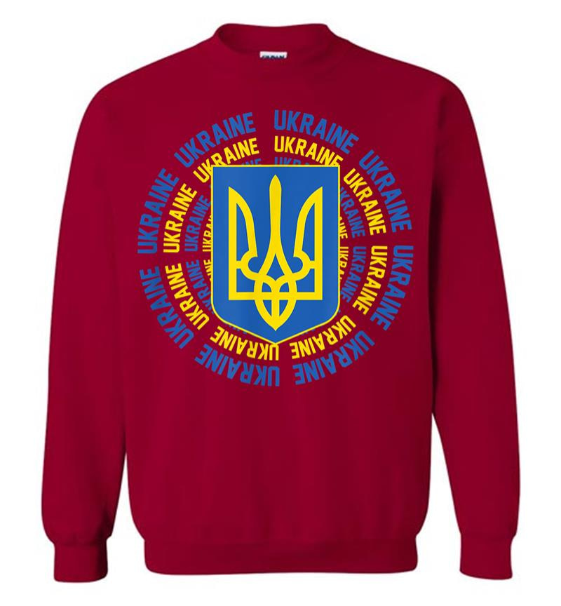 Inktee Store - Ukrainian Flag Vintage Heritage Sweatshirt Image