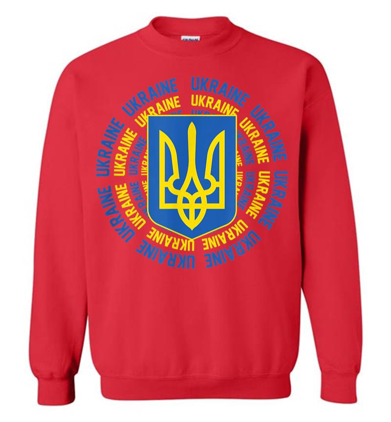 Inktee Store - Ukrainian Flag Vintage Heritage Sweatshirt Image